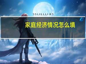 家庭经济情况怎么填（家庭经济情况怎么填）