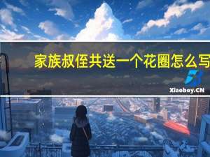 家族叔侄共送一个花圈怎么写（家族叔母近亲）