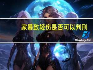 家暴致轻伤是否可以判刑
