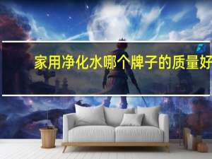 家用净化水哪个牌子的质量好