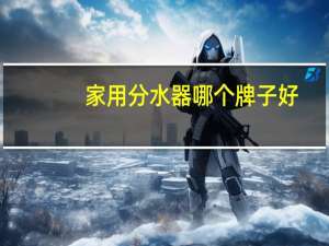 家用分水器哪个牌子好