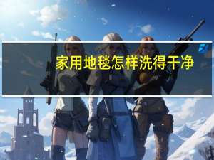 家用地毯怎样洗得干净