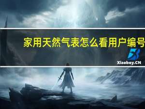 家用天然气表怎么看用户编号