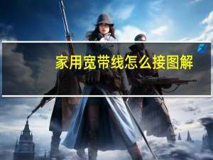 家用宽带线怎么接图解