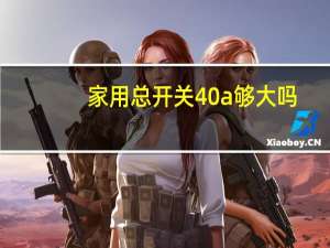 家用总开关40a够大吗