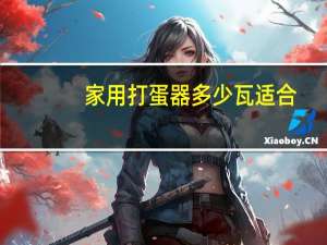 家用打蛋器多少瓦适合