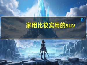 家用比较实用的suv