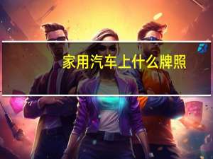 家用汽车上什么牌照