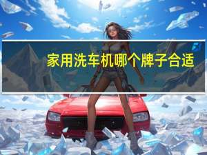 家用洗车机哪个牌子合适