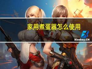 家用煮蛋器怎么使用