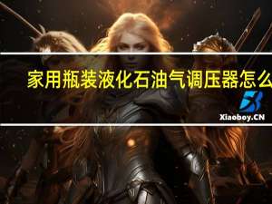家用瓶装液化石油气调压器怎么用