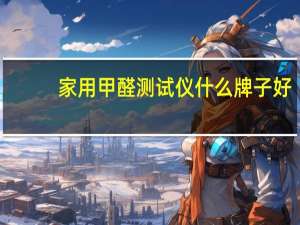家用甲醛测试仪什么牌子好