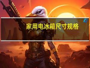 家用电冰箱尺寸规格