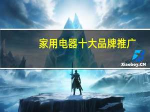 家用电器十大品牌推广