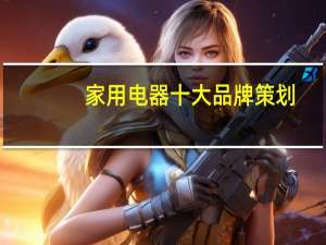 家用电器十大品牌策划