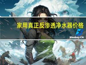 家用真正反渗透净水器价格