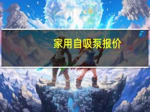 家用自吸泵报价