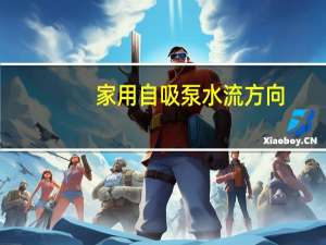 家用自吸泵水流方向