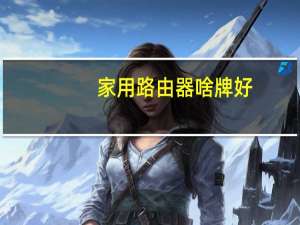 家用路由器啥牌好