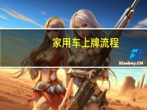 家用车上牌流程