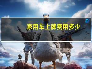 家用车上牌费用多少