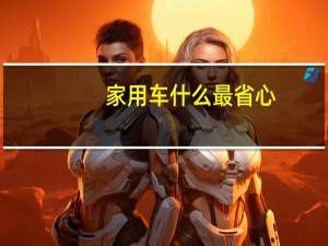 家用车什么最省心