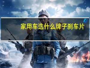 家用车选什么牌子刹车片