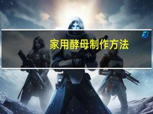 家用酵母制作方法
