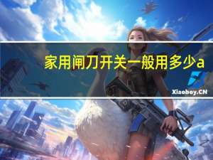 家用闸刀开关一般用多少a