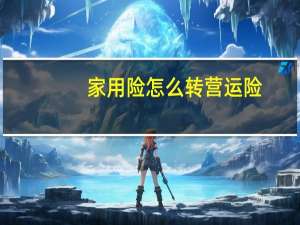 家用险怎么转营运险