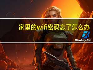 家里的wifi密码忘了怎么办（家里的wifi密码忘了怎么办）