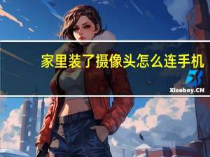 家里装了摄像头怎么连手机