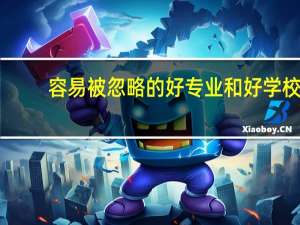 容易被忽略的好专业和好学校