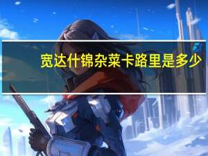 宽达 什锦杂菜卡路里是多少