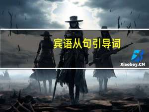 宾语从句引导词