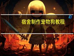 宿舍制作宠物狗教程
