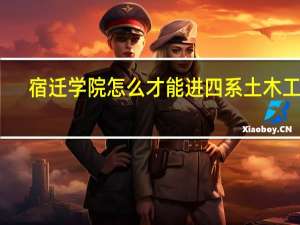 宿迁学院怎么才能进四系土木工程