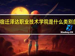 宿迁泽达职业技术学院是什么类别的学校