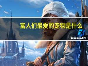 富人们最爱的宠物是什么