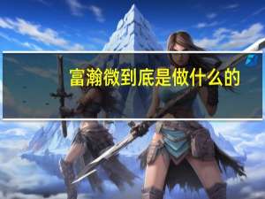富瀚微到底是做什么的
