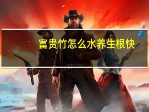 富贵竹怎么水养生根快