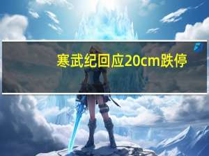 寒武纪回应20cm跌停：股价可能受到市场多重因素影响没有应披露未披露信息