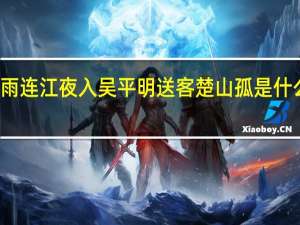 寒雨连江夜入吴平明送客楚山孤是什么季节的