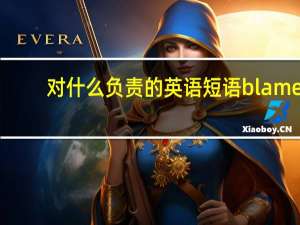 对什么负责的英语短语blame