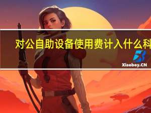 对公自助设备使用费计入什么科目