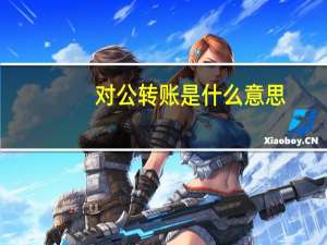 对公转账是什么意思？