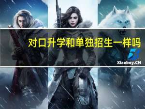 对口升学和单独招生一样吗