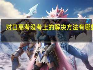 对口高考没考上的解决方法有哪些啊