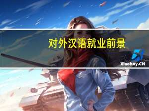 对外汉语就业前景