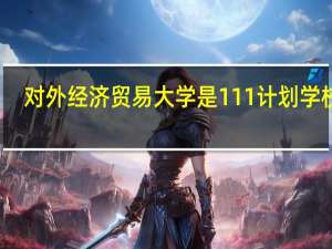 对外经济贸易大学是111计划学校吗